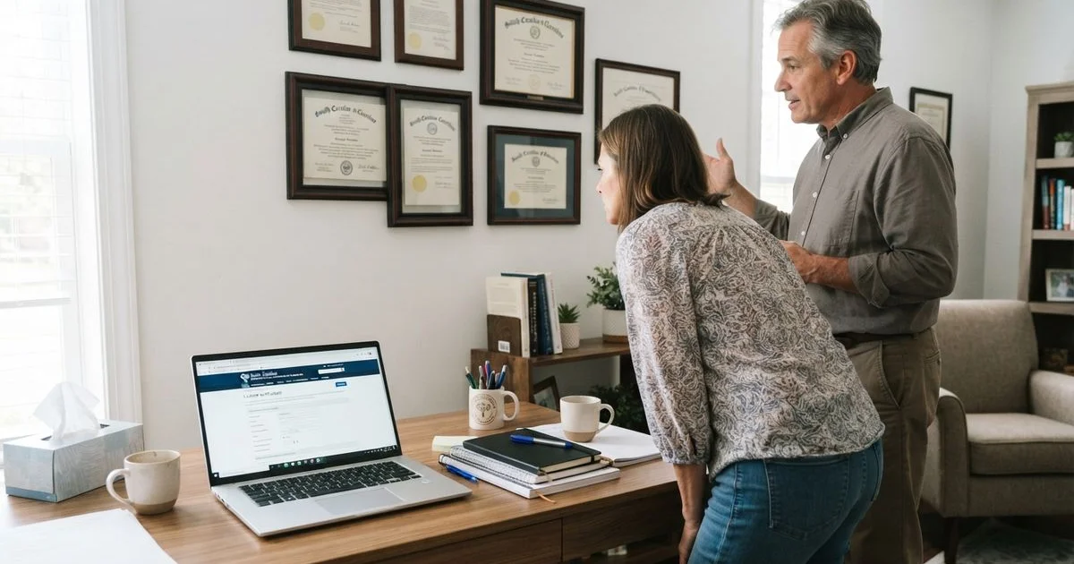 How to verify a counselor's license and credentials in South Carolina